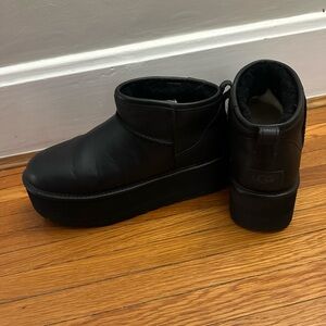 UGG Black Shearling Lined Boots